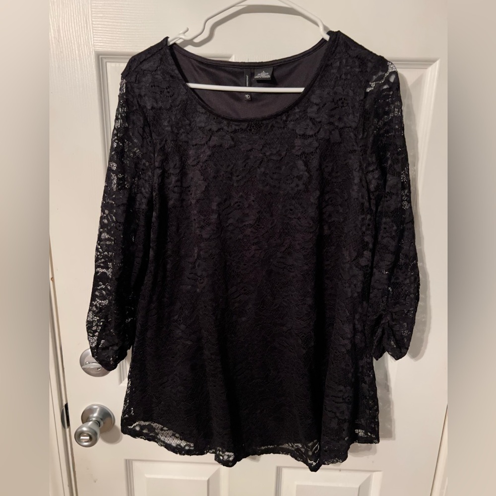 Black lace blouse